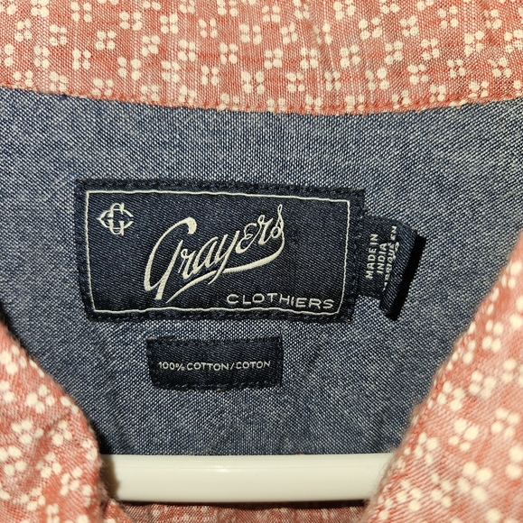 Grayers Long Sleeve Cotton Print Shirt - Picture 2 of 4
